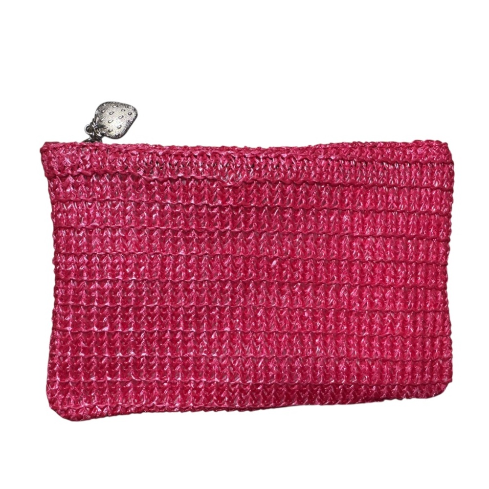 Elegant Pink Woven Pouch